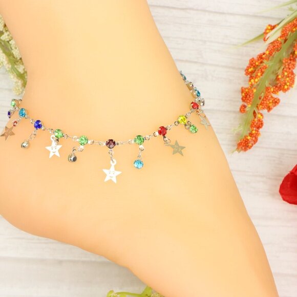 "Handmade Anklet – Elegant & Delicate Jewelry for Women | UNVRC1172 - Picture 2 of 10